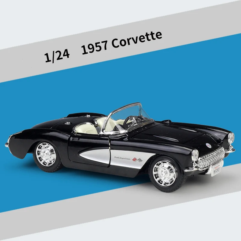 

1:24 Corvette 1957 Vintage Car Alloy Car Model Diecasts & Toy Vehicles Collection Car Toy Boy Birthday gifts