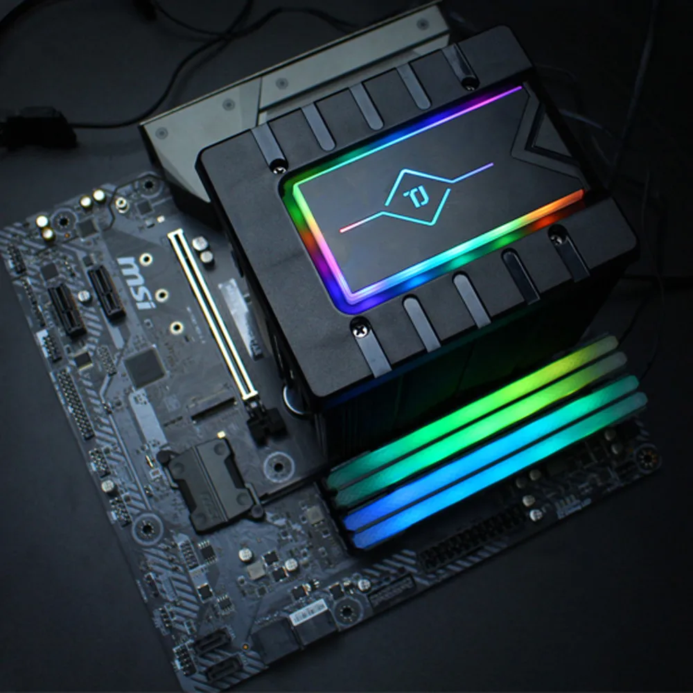 Кулер для процессора 6 тепловых трубок с RGB PWM 4pin Two 12025 охлаждающий вентилятор