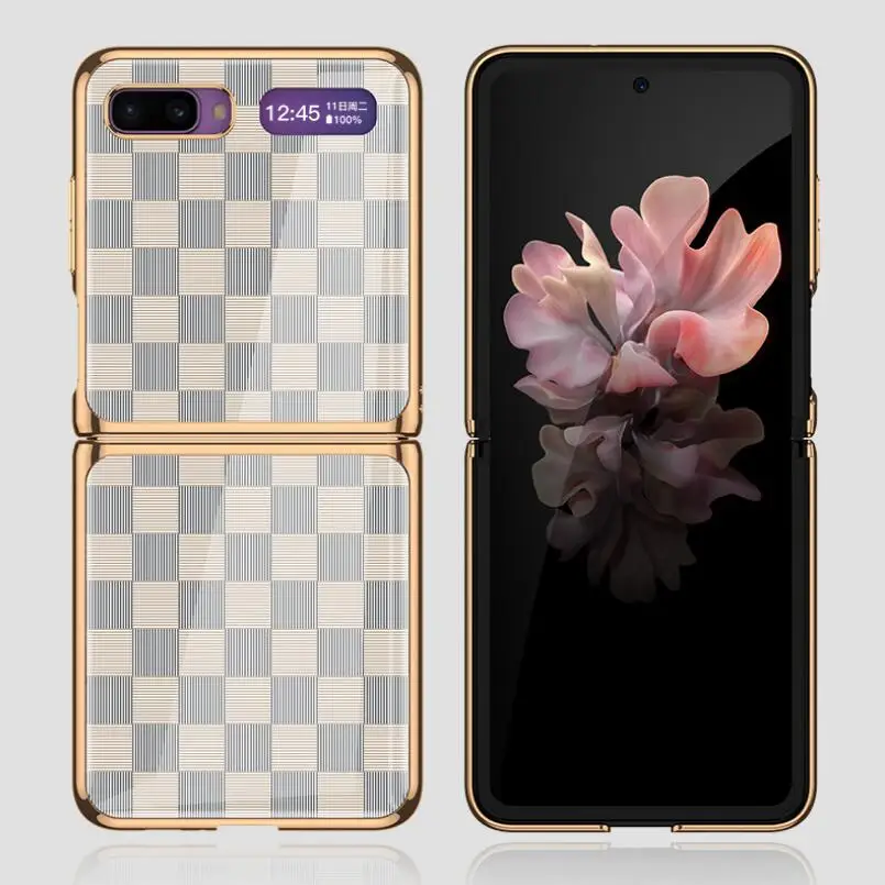 

Phone Case For Samsung Galaxy Z Flip Folding Electroplating Protective Cover Anti-drop Creative Z Flip Phone Case Back Cover