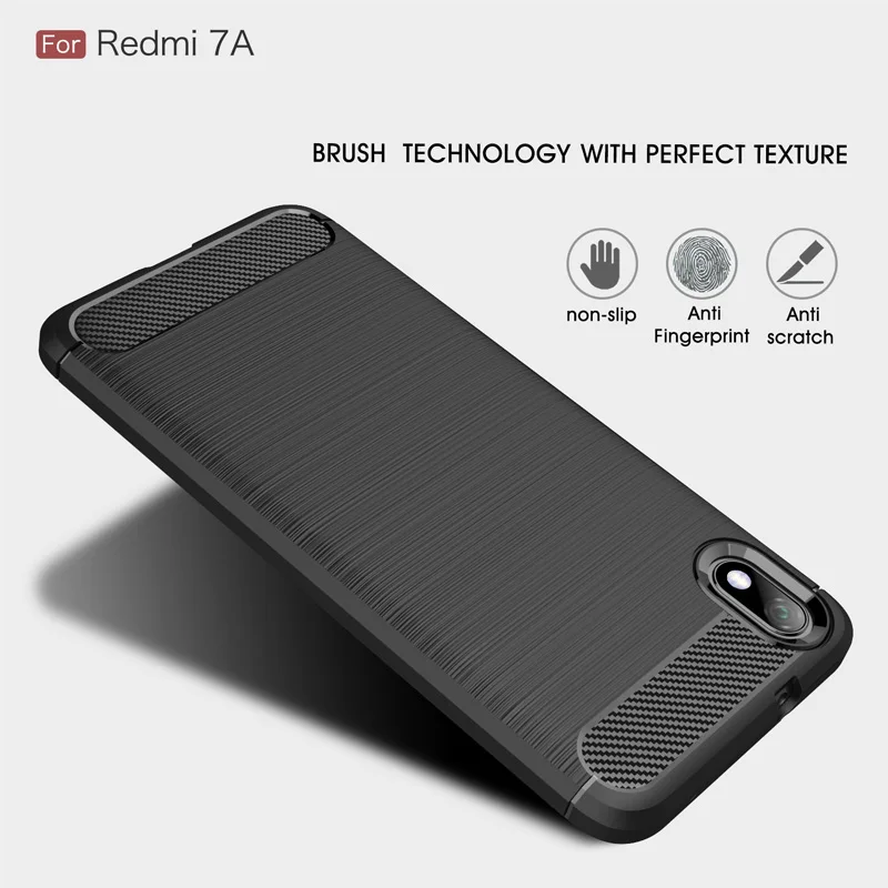 Для Xiaomi Redmi 7A чехол Redmi 7A Силиконовый ТПУ карбоновый Мягкий силиконовый чехол для Xiomi Redmi 7A чехол s Coque 5,45 дюймов