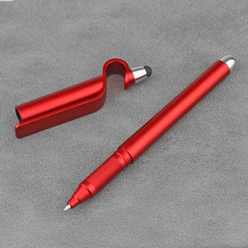 Custom LOGO Multi-function Capacitive Screen Stylus Touch Pen Advertising pen Mobile Phone Holder Stand for iPad iPhone Samsung |