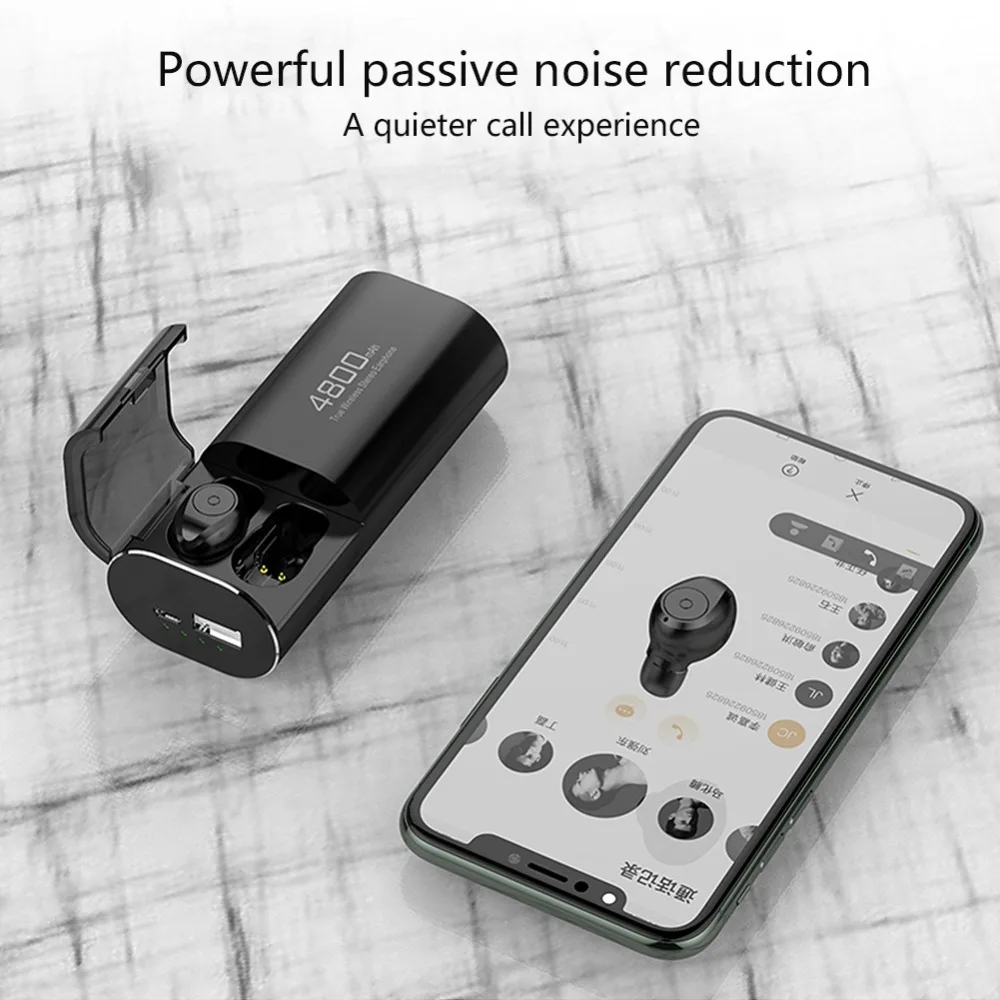 UTELITE наушники-вкладыши TWS Bluetooth наушники с 4800 мАч зарядный чехол Беспроводной