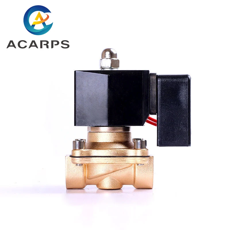 1/2 "Нормально закрытый латунный 24VDC 12VDC 110VAC 220v газовый не горячий Соленоидный