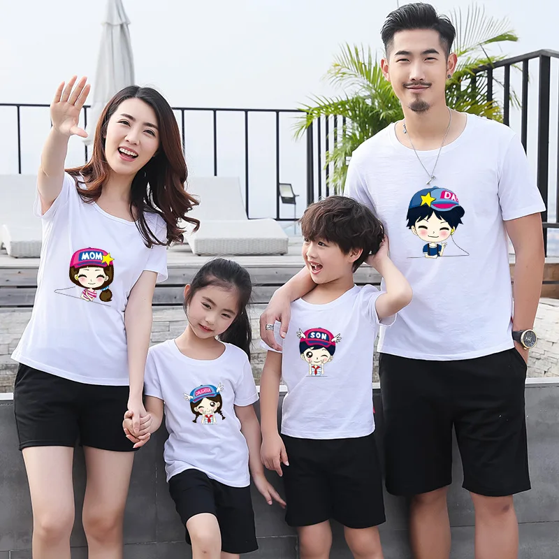 Mother Daughter Outfits Brother Sister Matching Christmas Family Clothes Father Son Summer Shirt Women | Мать и ребенок