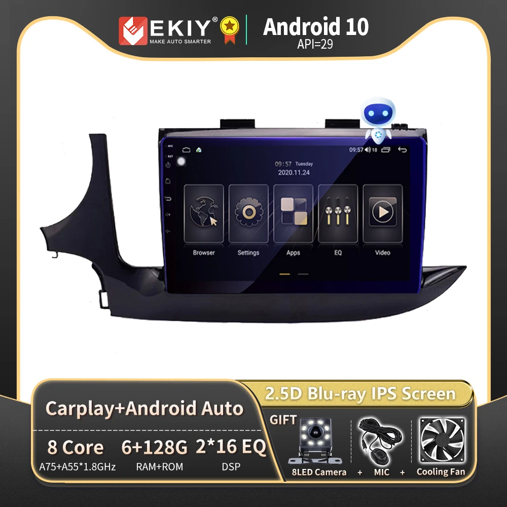 

EKIY 1280*720 IPS Autoradio For Opel Mokka Buick Encore 2016-2018 Android 10 Car Radio Multimedia Video Player Navi GPS no 2din