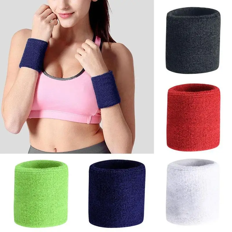 Спортивный костюм для девочек из хлопка Полотенца Sweatband браслет на запястье