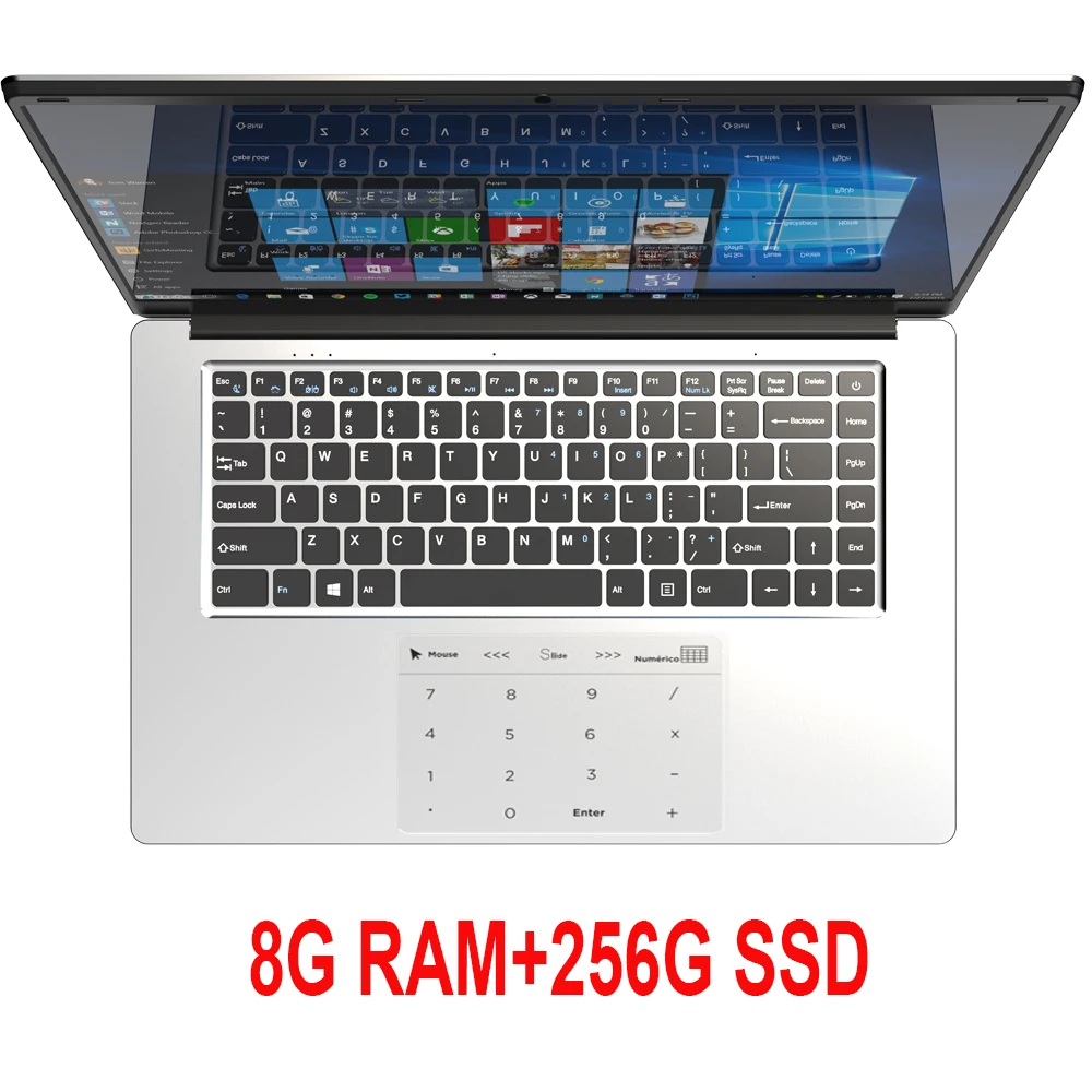 8G RAM 256G SSD 15,6 дюймовый игровой ноутбук с 8 Гб ОЗУ DDR4 1 ТБ 512G 256G 128G SSD rom Ноутбук компьютер Win10 Intel четырехъядерный ноутбук ультрабук - Цвет: 8G RAM 256G SSD