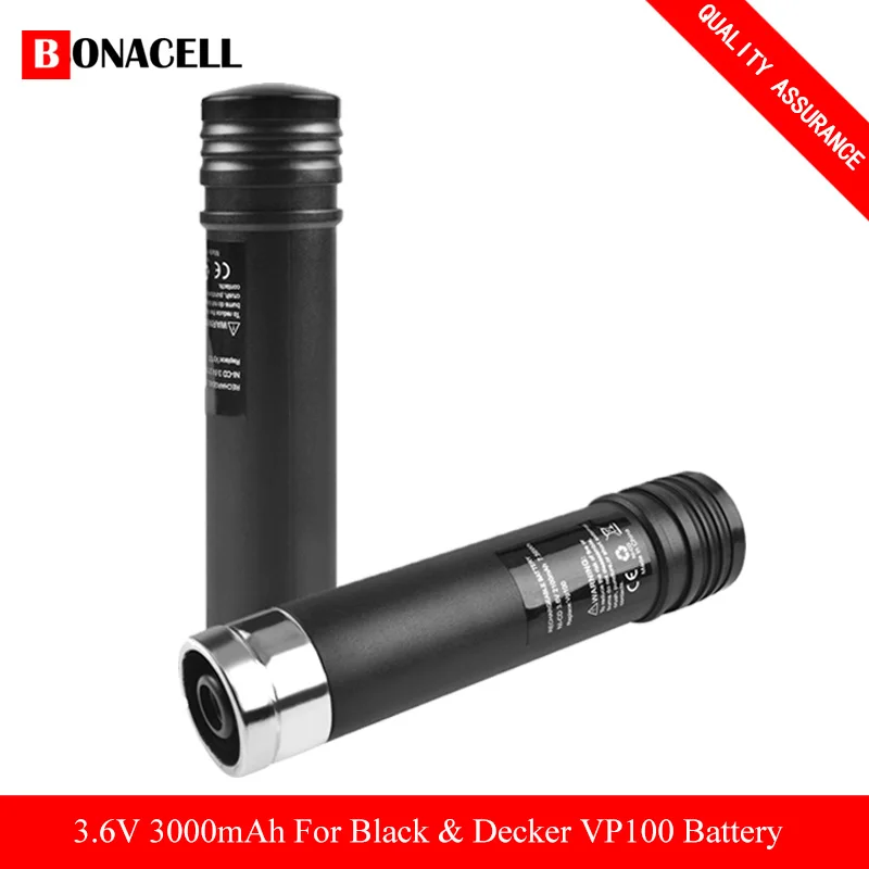 Сменный литий ионный аккумулятор 3000 мАч 3 6 В VP100 для Black & Decker VP100C VP105 VP105C VP110 VP110C VP143