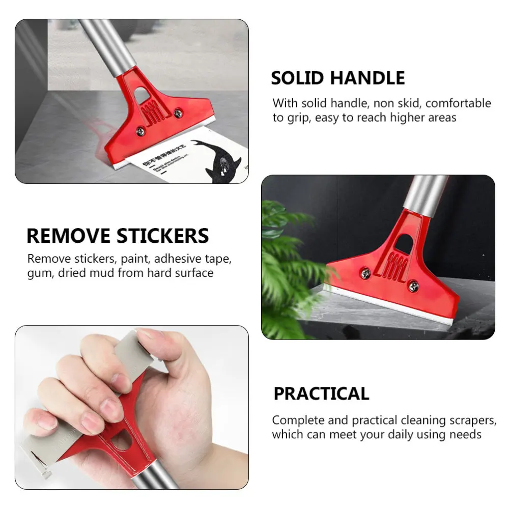 

2 Sets of Multifunctional Cleaning Scraper Cutters Portable Tile Clean Tools Red
