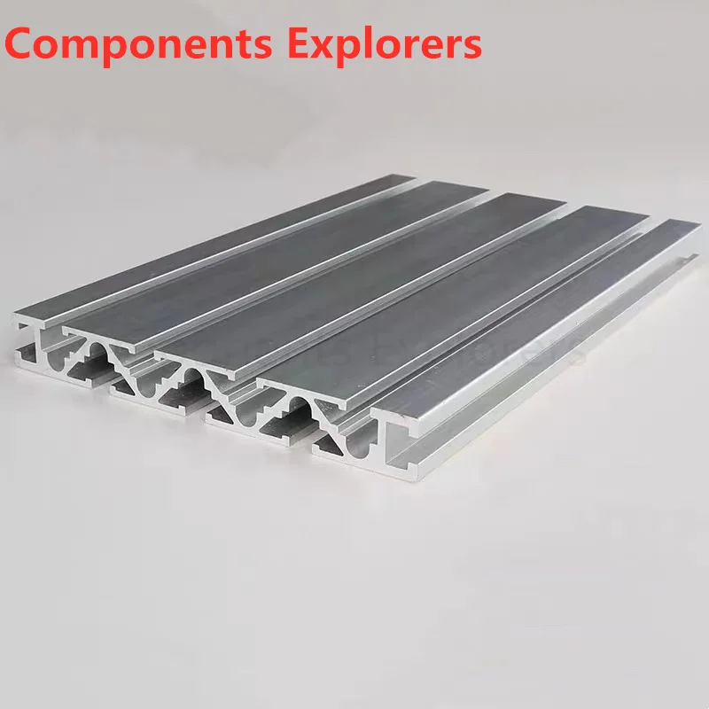 Алюминиевый экструзионный профиль 1000 мм серебристый/черный произвольная резка