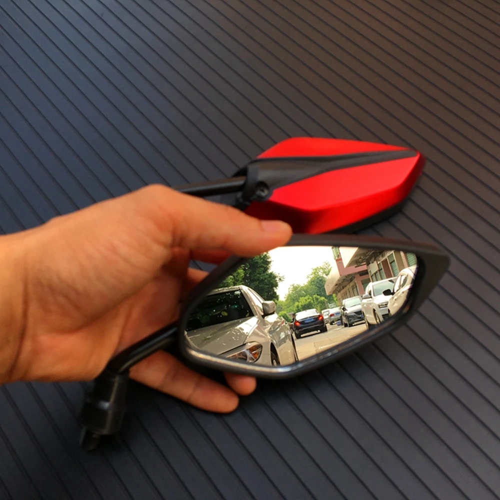 Зеркало заднего вида для скутера электровелосипеда углеродное волокно 2 дюйма