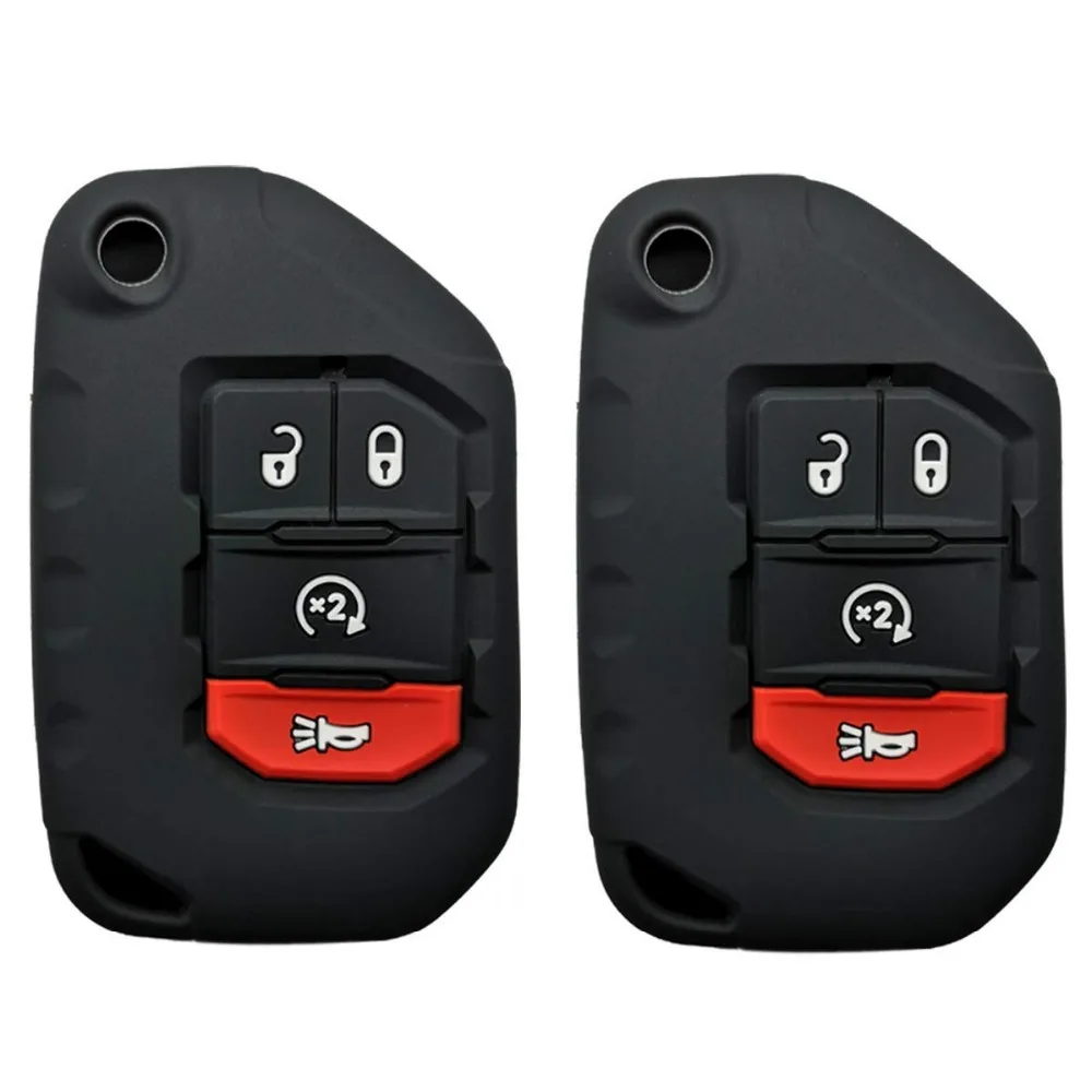 Черный 4 кнопки дистанционный умный ключ чехол крышка цепи Брелок для Jeep Wrangler JL JLU