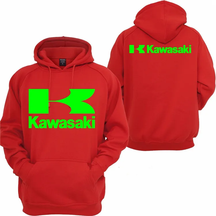 

Kawasaki Motorcycle Logo Hoodie Pullover Cotton Sweatshirt Fashion Hooded Jacket Trend Harajuku Jacket Oversized Men's Clothing
