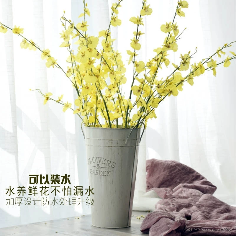 Железная бочка садовые цветочные горшки кастрюли вазы домашний декор свадебные