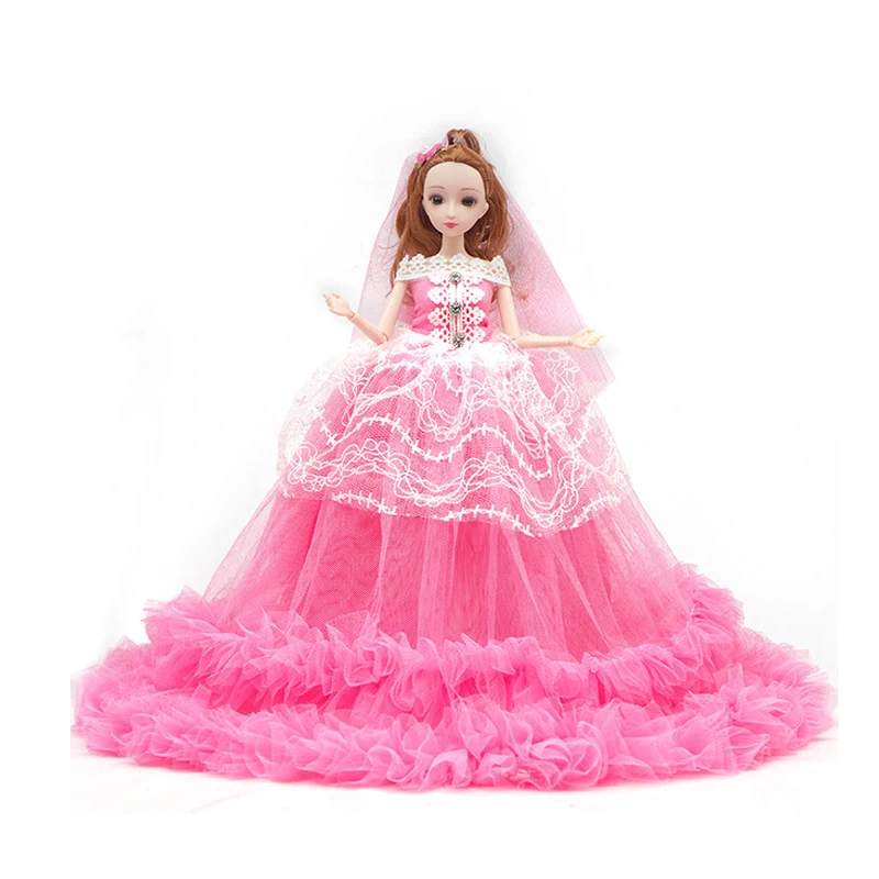 1/6 9 Jointed Doll With Handmade Wedding Dress Princess Evening Party Ball Long Gown Skirt Bridal Veil Clothes Accessories | Игрушки и