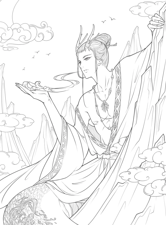 Креативная китайская книжка-раскраска эскиз рисование учебник винтажная