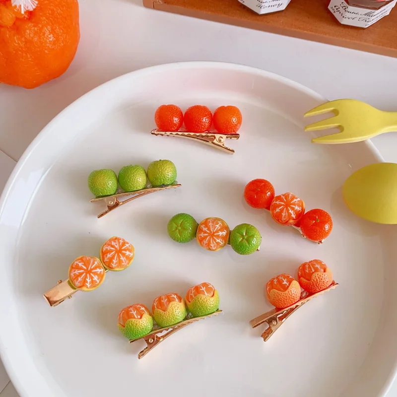 

Fruit Hairpins Creative Fun Hair Clip Duckbill Hairclips Girls Sweet Barrettes Hairgrips Women Hair Accessories
