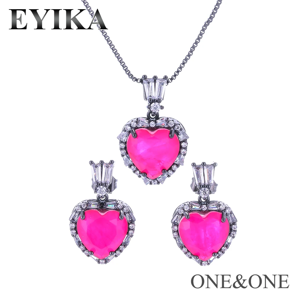 EYIKA популярные женские Fusion с украшением в виде кристаллов Ювелирные наборы