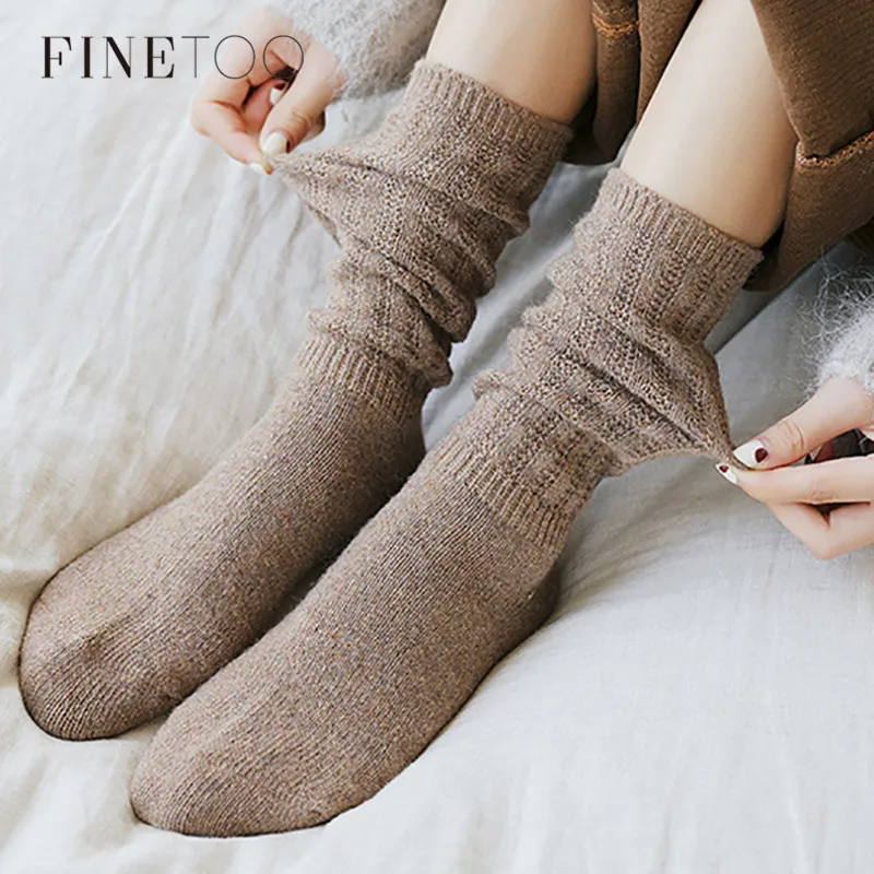 

Носки FINETOO женские, хлопок, дышащие, поглощающие пот, теплые, зимние