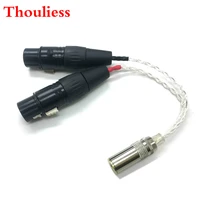 thouliess 8 cores silver plated 4 4mm balanced female to dual 2x 3pin xlr female audio adapter cable hand made