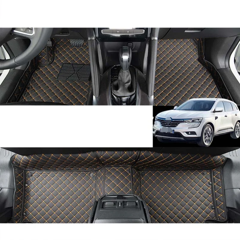 

car styling leather floor mats for renault koleos Samsung QM6 2016 2017 2018 2019 2020 accessories rug carpet