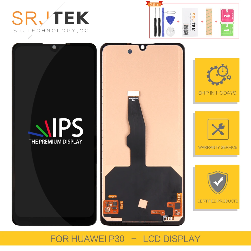 TFT для Huawei P30 LCD сенсорная стеклянная панель запасные части дисплей ELE L29 L09 Рамка