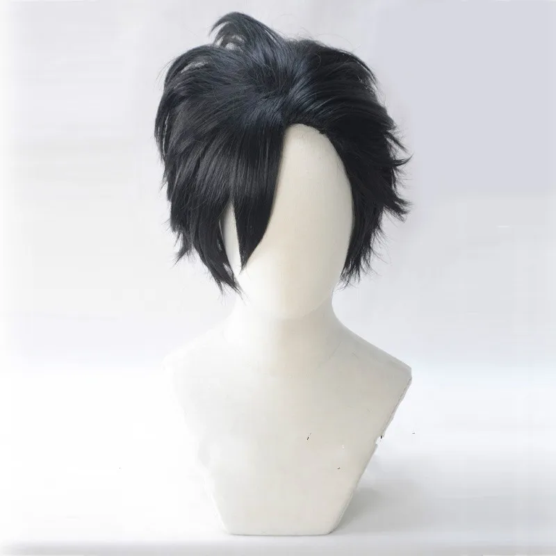 Haikyuu! Kuroo Tetsurou Косплэй короткие черные термостойкие синтетические волосы +