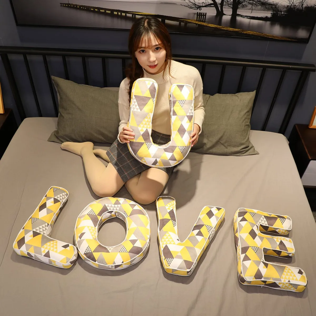 

40CM Creative Kids Education Toys Plush Number And ABC Letter Toys Soft Stuffed Dolls Confession Props Girls Surprised Gift