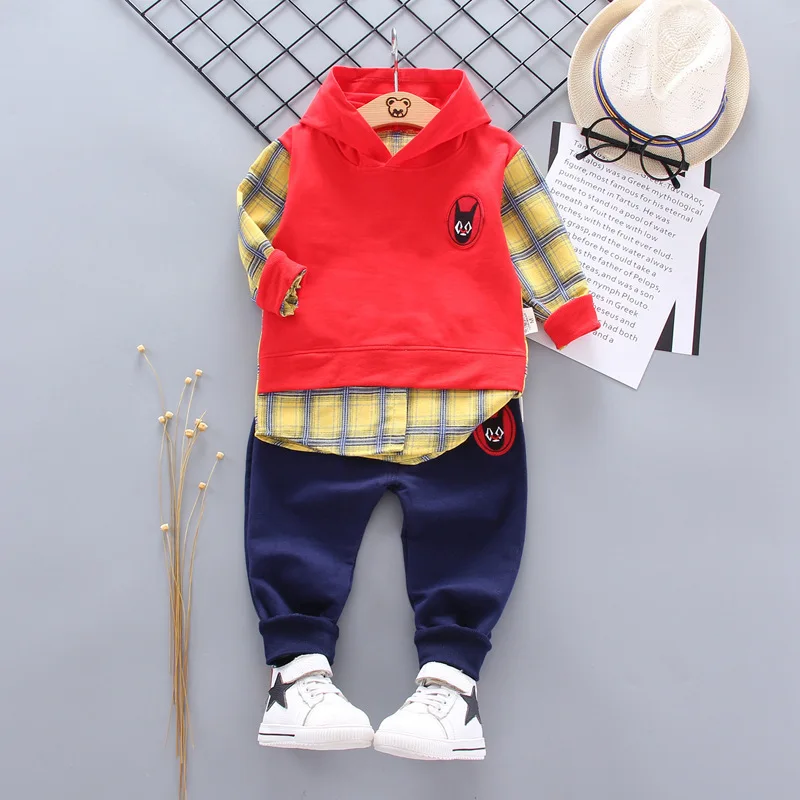 New Spring Autumn Baby Clothes Suit Children Boys Girls Fashion Hooded Pants 2Pcs/sets Toddler Casual Clothing Kids Tracksuits | Детская