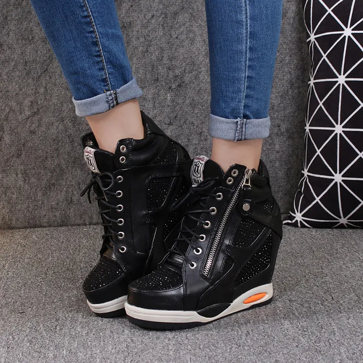 shoes Women's Sneakers With Platform Woman Shoes Luxury Wedge Basket 2022 Womens Trainers Thick Fashion High Casual Running Low