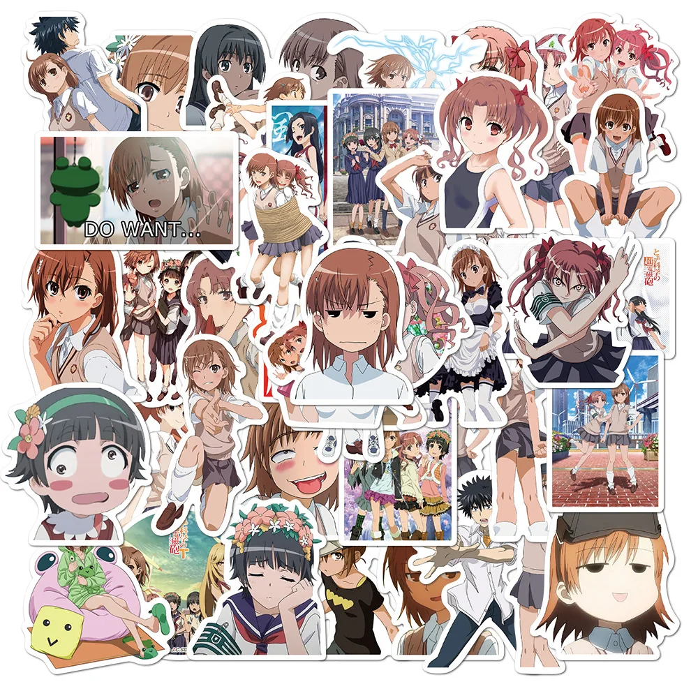

50 pcs Scientific super electromagnetic gun anime Stickers cartoon Skateboard Sticker for children waterproof graffiti Decal Toy