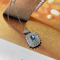 hot selling beautiful 925 sterling silver natural moonstone necklace pendant womens charm jewelry