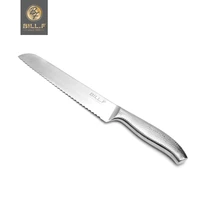 8 kitchen bread knife serrated design laser damascus stainless steel blade chef knife bread cheese cake knife