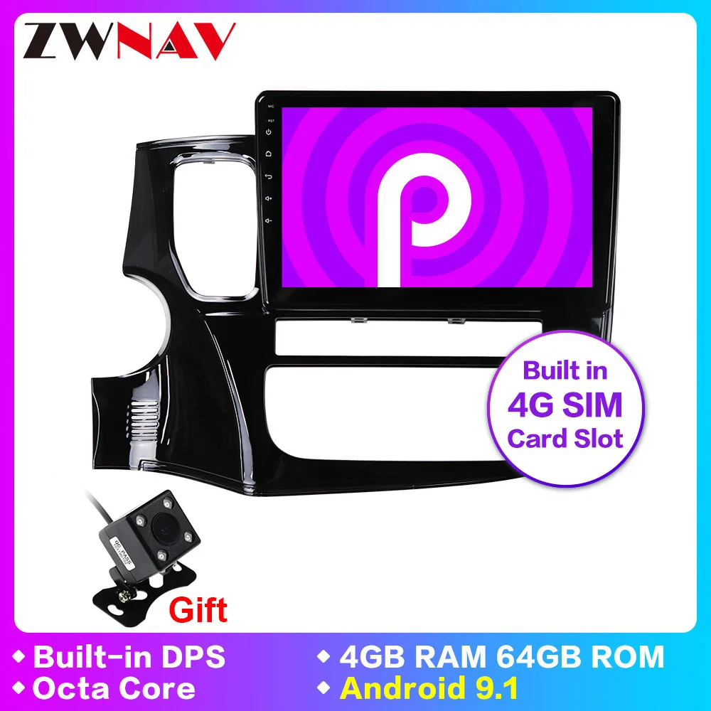 Ips DSP Android 9,1 автомобильный dvd GPS; Мультимедийный проигрыватель для Mitsubishi Outlander xl 3 Автомобильное навигационное Радио Аудио Видео плеер головное устройство wifi