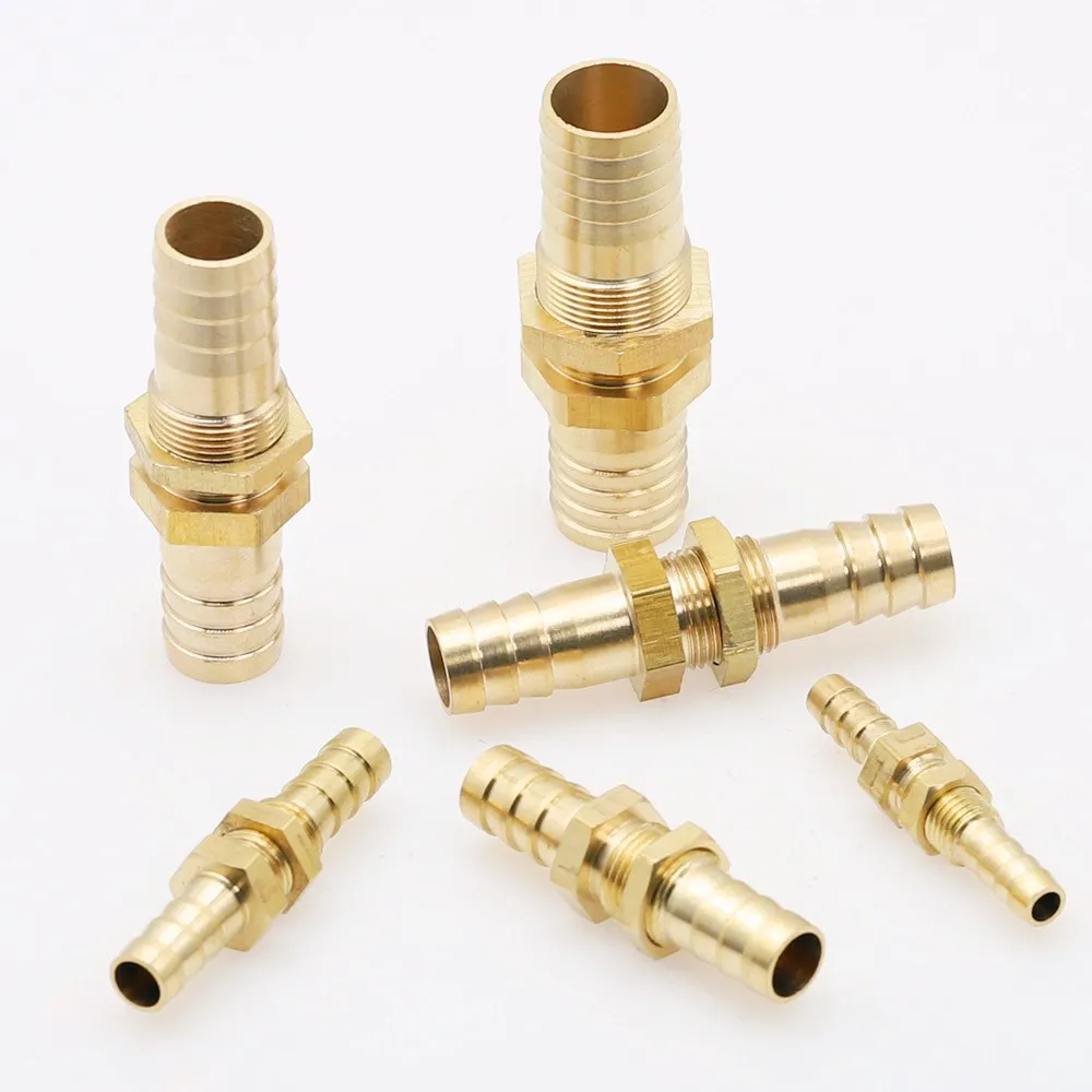 1 шт. латунная перегородка для шланга 6 8 10 12 14 16 мм