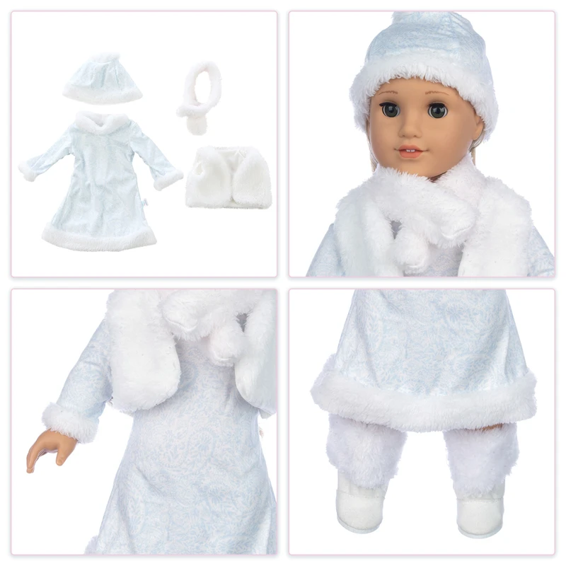 

Рождественское мягкое платье для американской девочки, 18 дюймов, кукольная одежда, кукольные аксессуары для детей, лучший подарок
