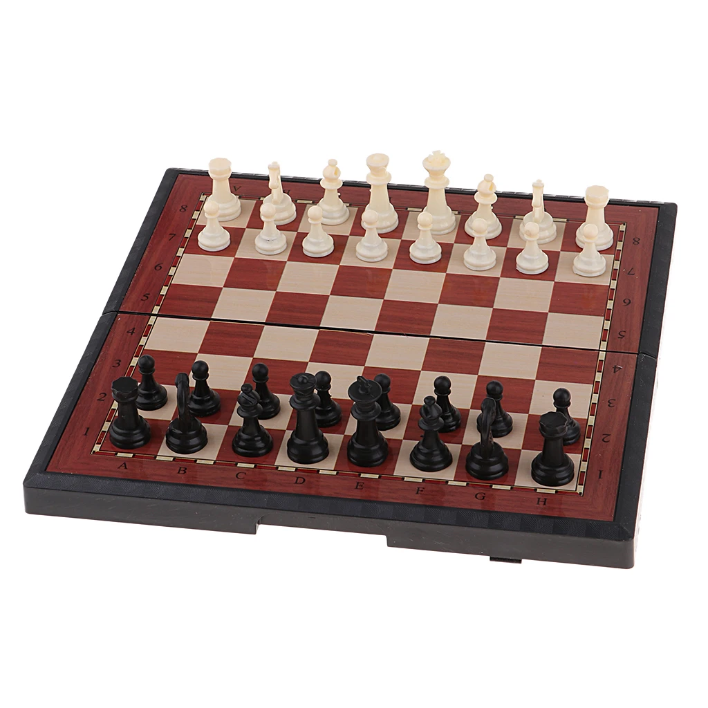 

Handmade International Chess Set Game Board - Folding Magnetic Chess Game, Great Travel Chess Set, 2 Sizes Available