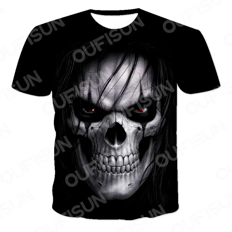 

2021 summer new men's T-shirt demon killer skeleton t-shirt men's summer Menswear maneskin demon killer T-shirt