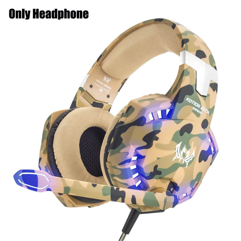 Only Headphone Большие проводные игровые наушники для компьютера пк с микрофоном шумоподавлением игровая гарнитура для компьютера компьютерные наушники игровые - Цвет: Only Headphone
