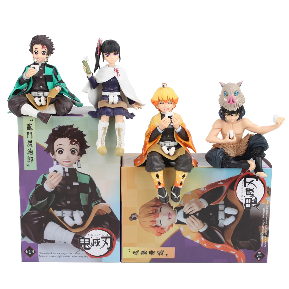 

Playful Anime Demon Slayer Kamado Tanjirou Eat Rice Balls PVC Action Figure Premium Chokonose Figure