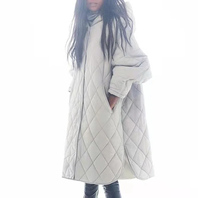 

Women's Autumn Jacket Down Jacket Hooded Warm Parkas Thick Winter Cotton Padded Overcoats Hood Quilted Coats Female Hood Parkas