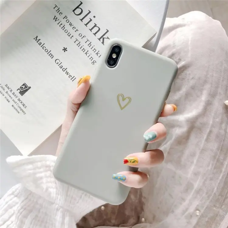 iPhone X Case Simple Lovely 11 Pro Max Mobile Phone SE2 Fashion iPhoneXr 7 Plus Xs 8 Silicone for Lady Pouches|Бамперы| |