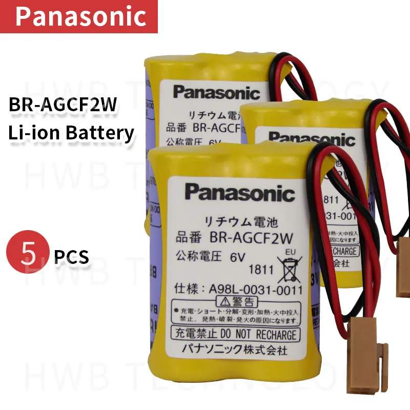 5 шт./лот pushut 100% оригинальный новый аккумулятор для Panasonic BR-AGCF2W с вилкой 6 в ПЛК FANUC