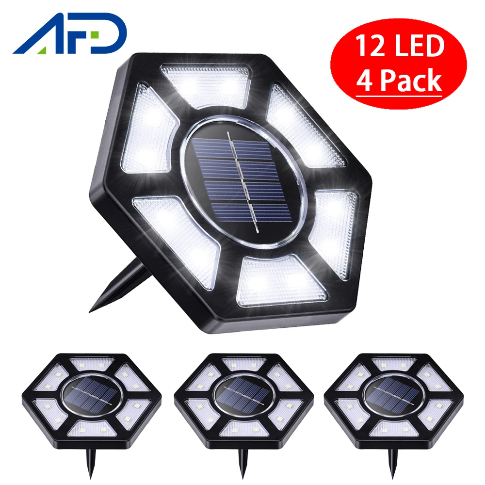 4 шт 12 Светодиодный Солнечный Мощность похоронены светильник под землей лампа