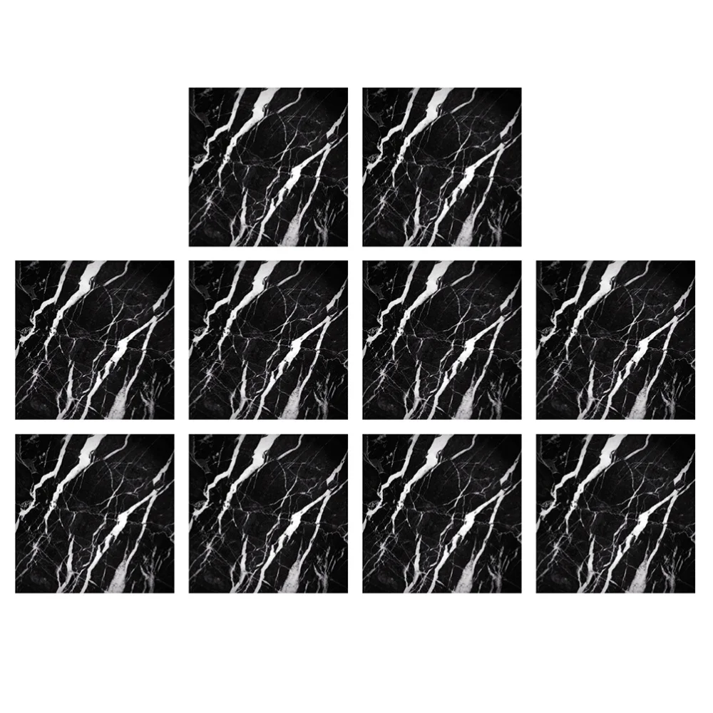 

1 Set 10 Pcs 20x20CM Self-adhesive Wall Papers Marble Waterproof Tile Stickers