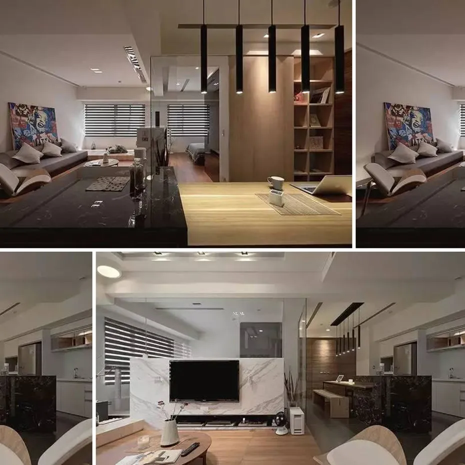 Светодиодный подвесной светильник s мини-светильник белый/черный для столовой