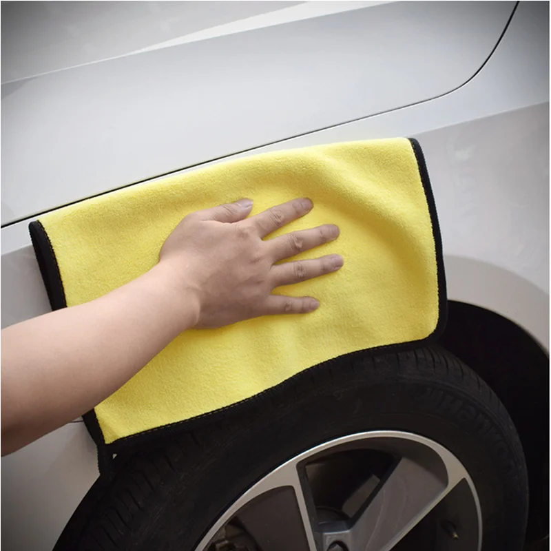 

Hot Sale Thickened Car Cleaning Towel Microfiber Coral Velvet Cloth Double Sided High Density Towel