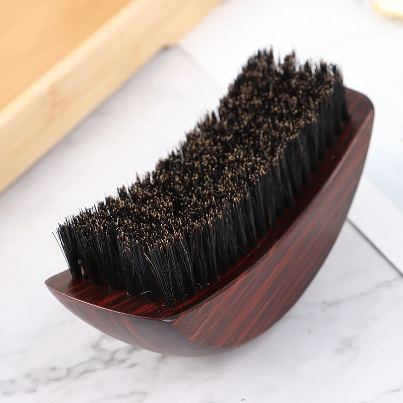 

Africa Soft Curve 360 Wave Brush Beard Brush 100% Bristle High Quality Hair Brush Men's Comb Big Curved Brush Beard Brush