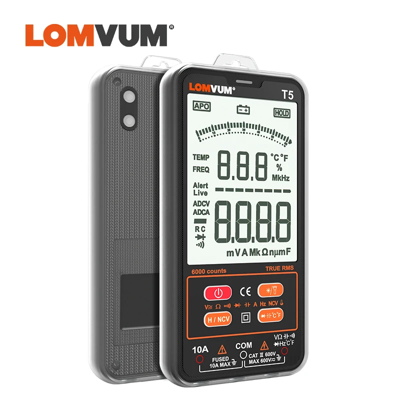 Мультиметр LOMVUM TRUE RMS 6000 отсчетов высокоточный цифровой мультиметр Бесконтактный