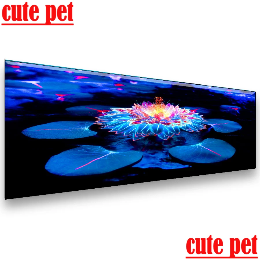 Алмазная вышивка 5D с большим рисунком лотоса мозаика полными